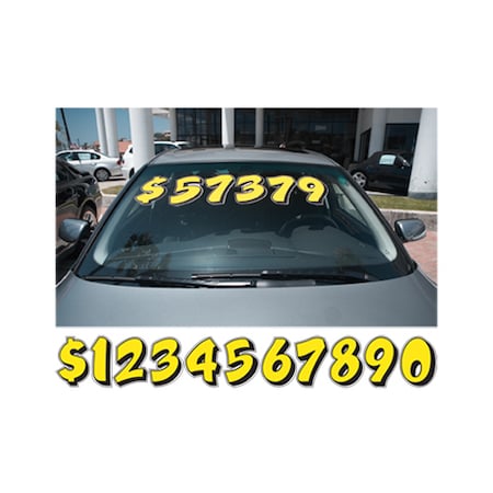 Ez Line Die Cut Graphic Yellow / Black Adhesive Numbers: 0 Pk 186-Y-0